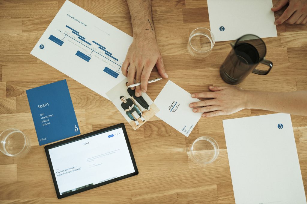 Die Coaches Kerstin Stock & Tobias Schneider von friånd. studio für klare kommunikation in Potsdam.
